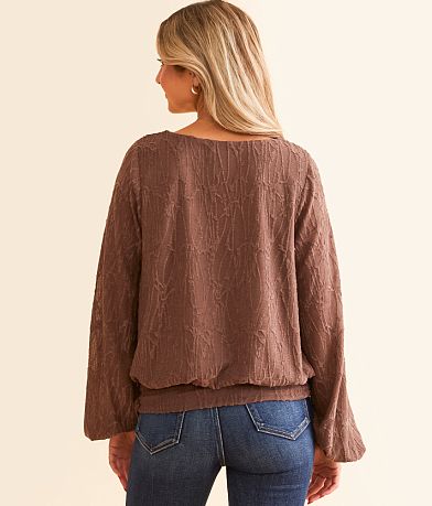 Daytrip Textured Mesh Top back view