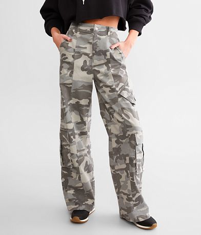  Klesis Camo Wide Leg Cargo Pant front view