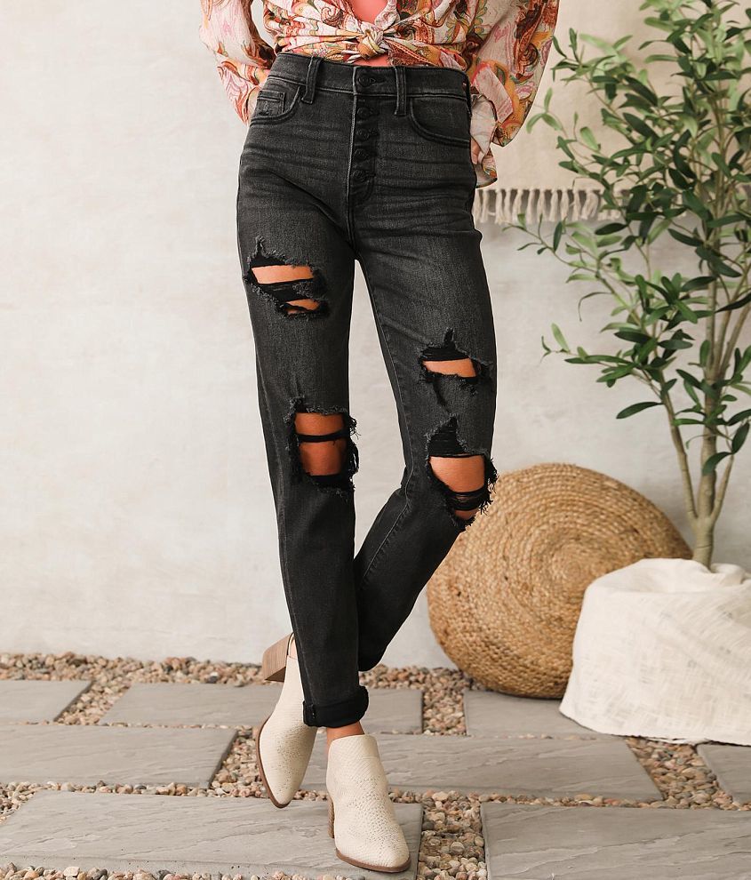 Willow & Root The Mom Jean - Women's Jeans in Dahlia