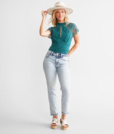 Willow & Root The Low Rise Mom Jean front view