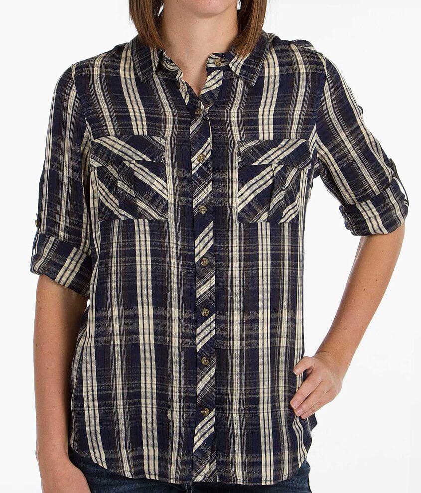 BKE Plaid Shirt front view