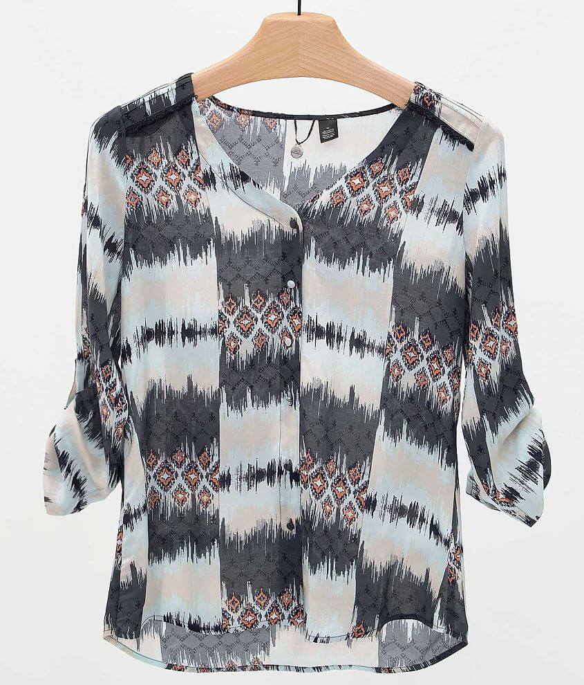 BKE Boutique Printed Shirt front view