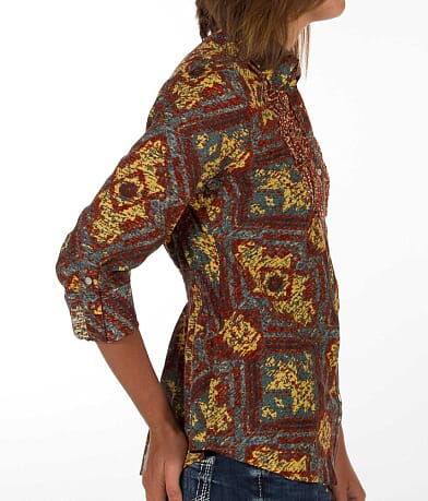 BKE Printed Shirt misc detail 2 view