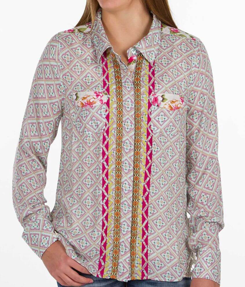 Gimmicks by BKE All-Over Print Shirt front view
