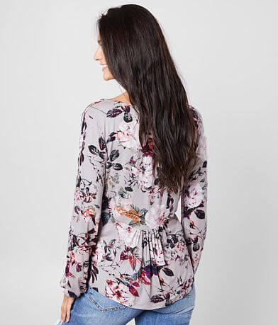 Daytrip Floral Front Tie Top back view