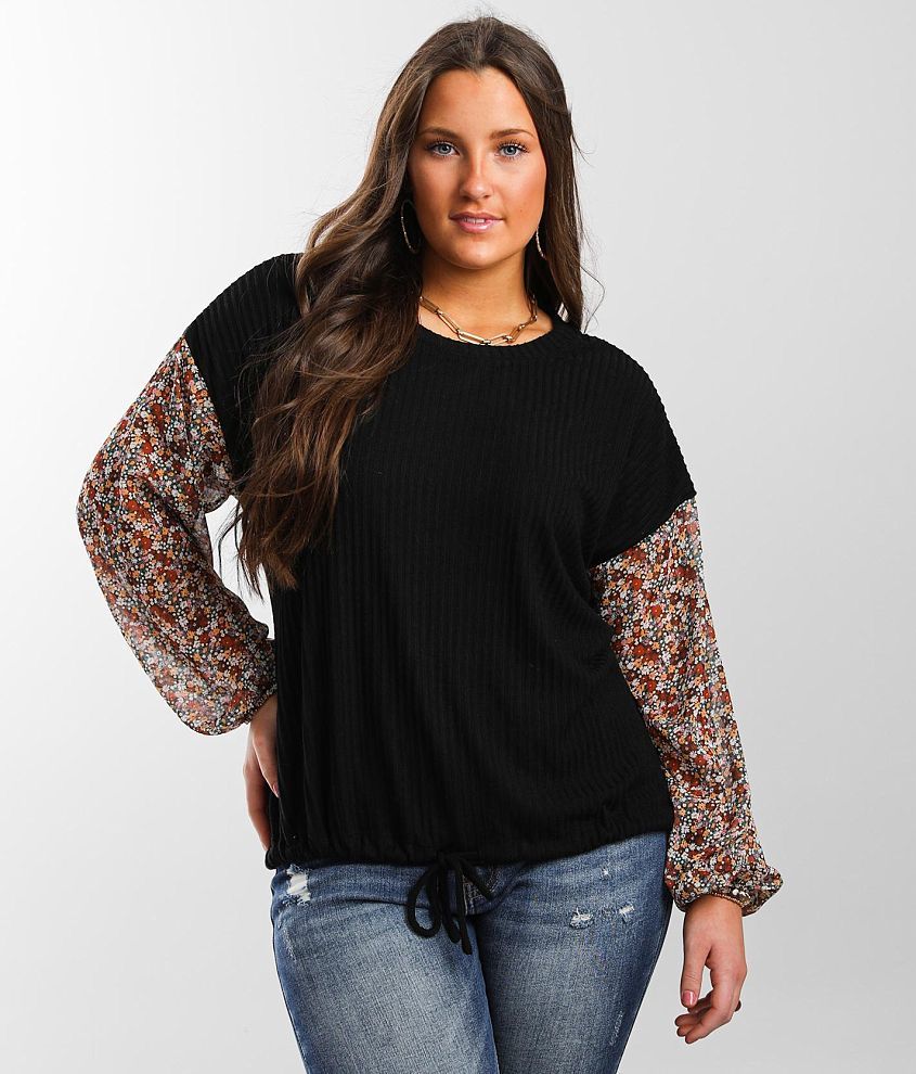 Daytrip Ribbed Knit Top front view