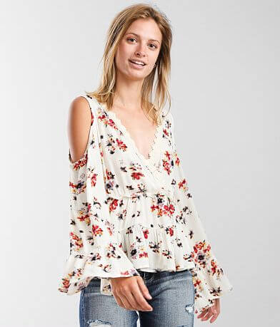 Daytrip Tiered Cold Shoulder Top front view
