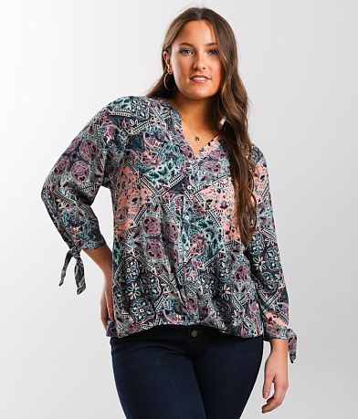 Daytrip Multi Print Shirt front view