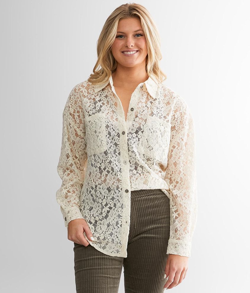 Daytrip Floral Blouse - Women's Shirts/Blouses in Beige