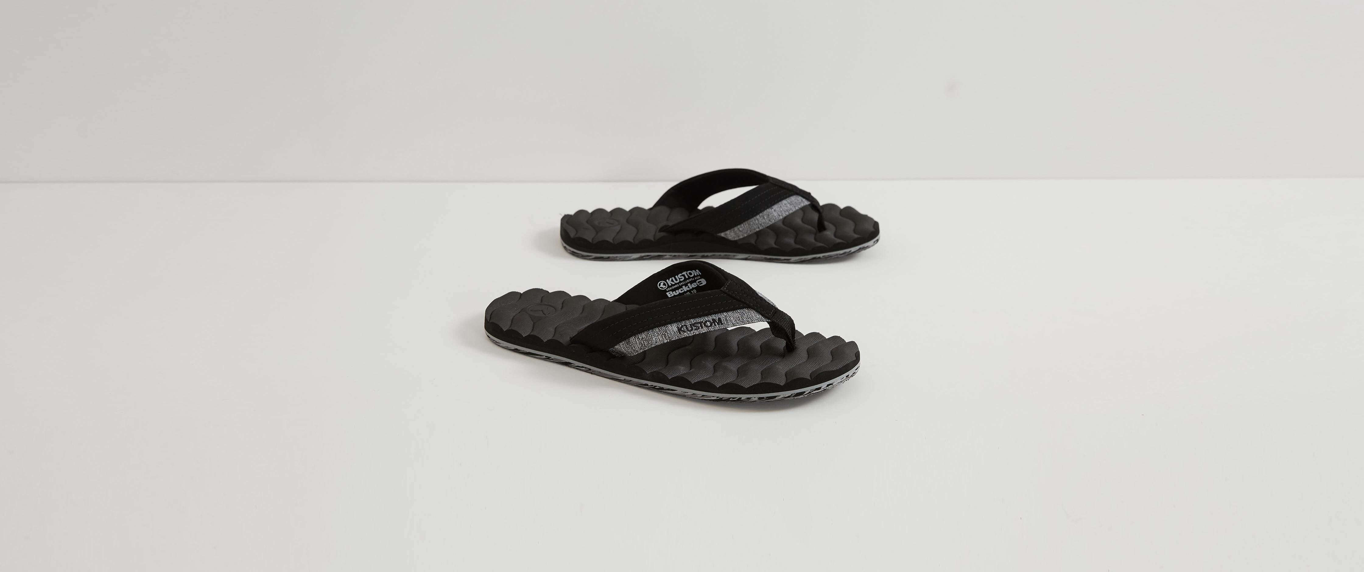 buckle kustom flip flops