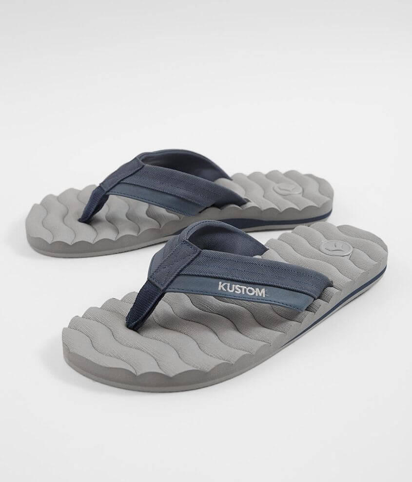 buckle kustom flip flops