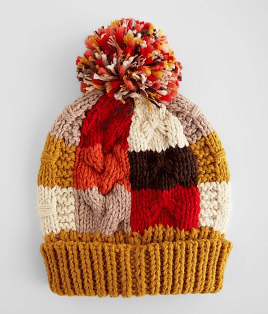 Color Block Pom Beanie misc detail 1 view