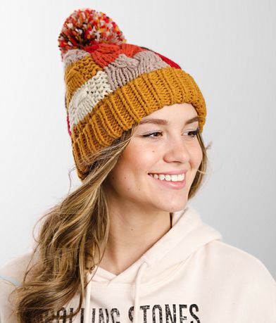 Color Block Pom Beanie misc detail 2 view