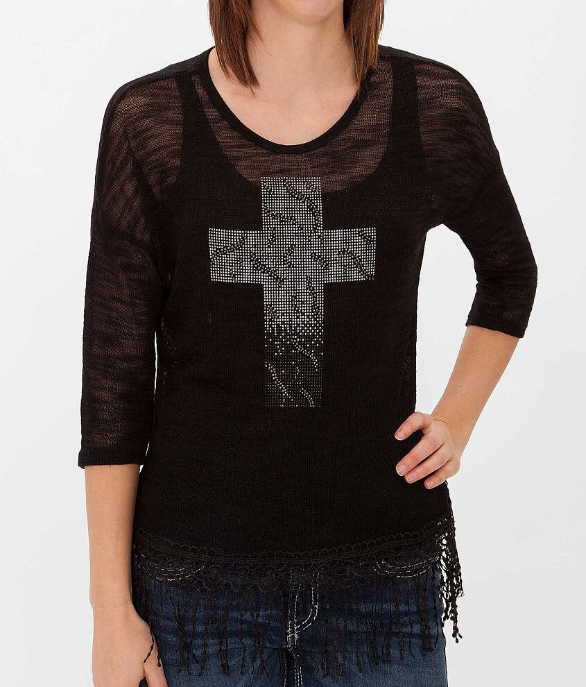 Daytrip Cross Top - Women's Shirts/Blouses in Black | Buckle