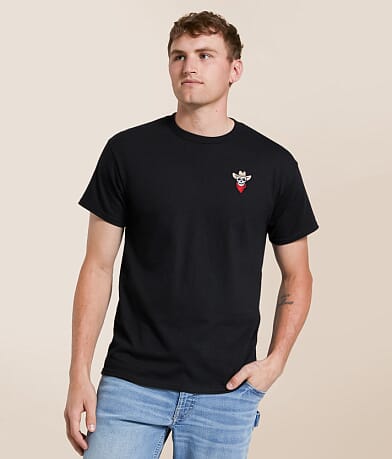 Riot Society Skull Cowboy T-Shirt front view