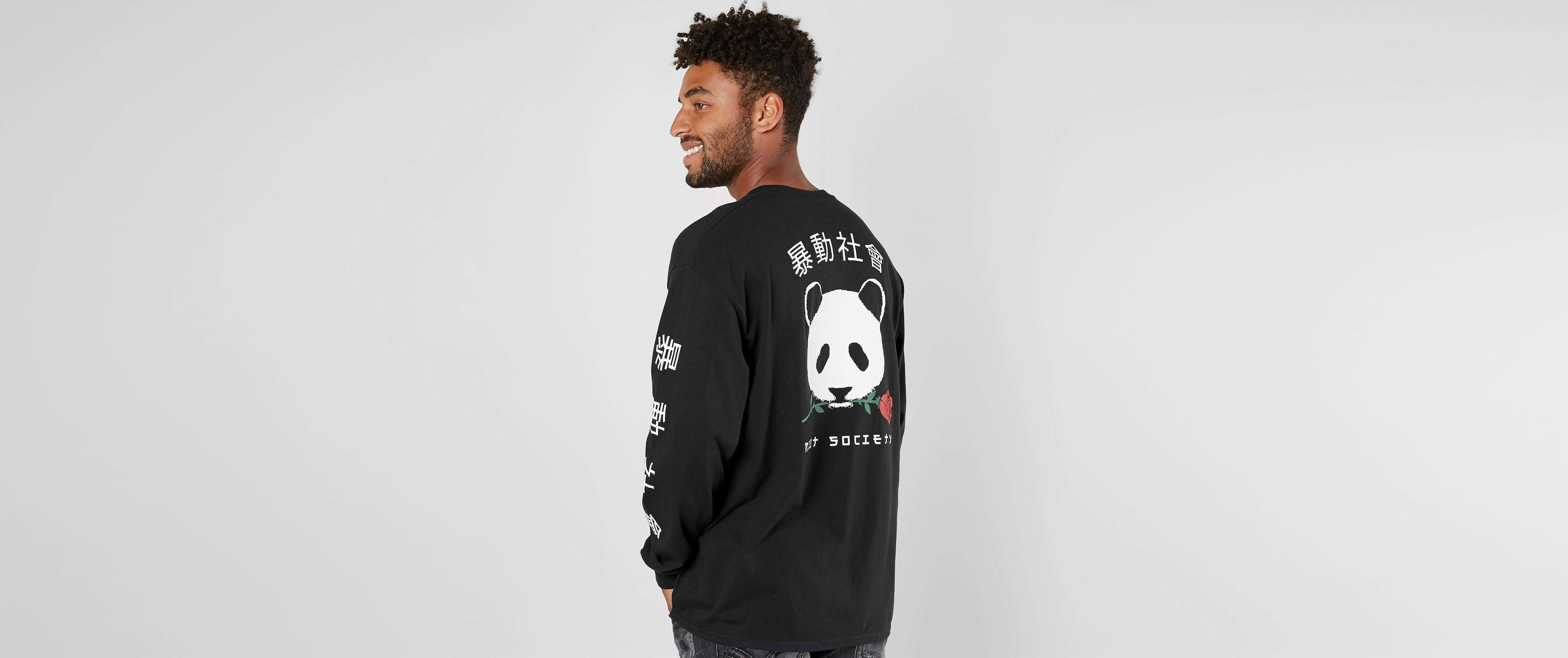 panda rose mens hoodie