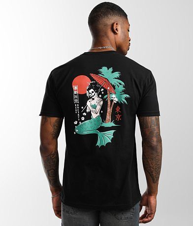 Riot Society Geisha Skull Mermaid T-Shirt BACK