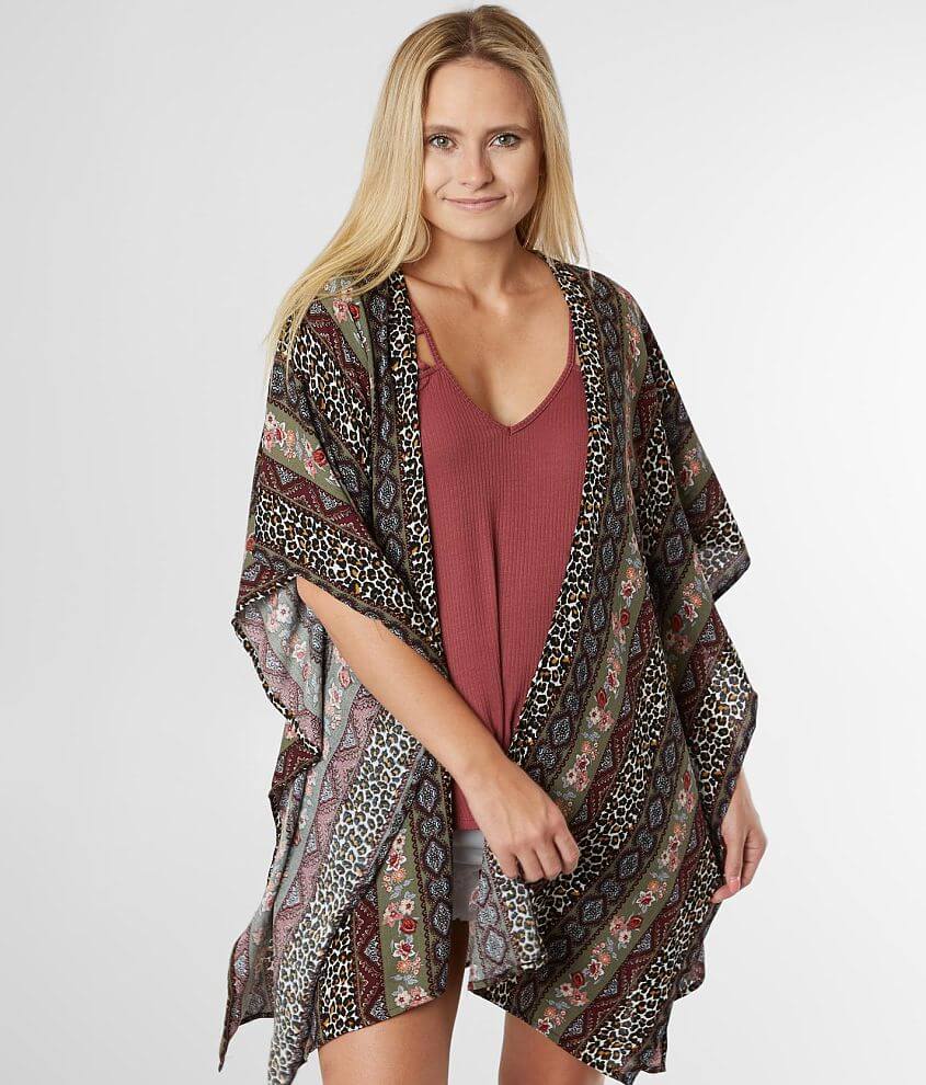 Willow &#38; Root Flyaway Crinkle Kimono front view