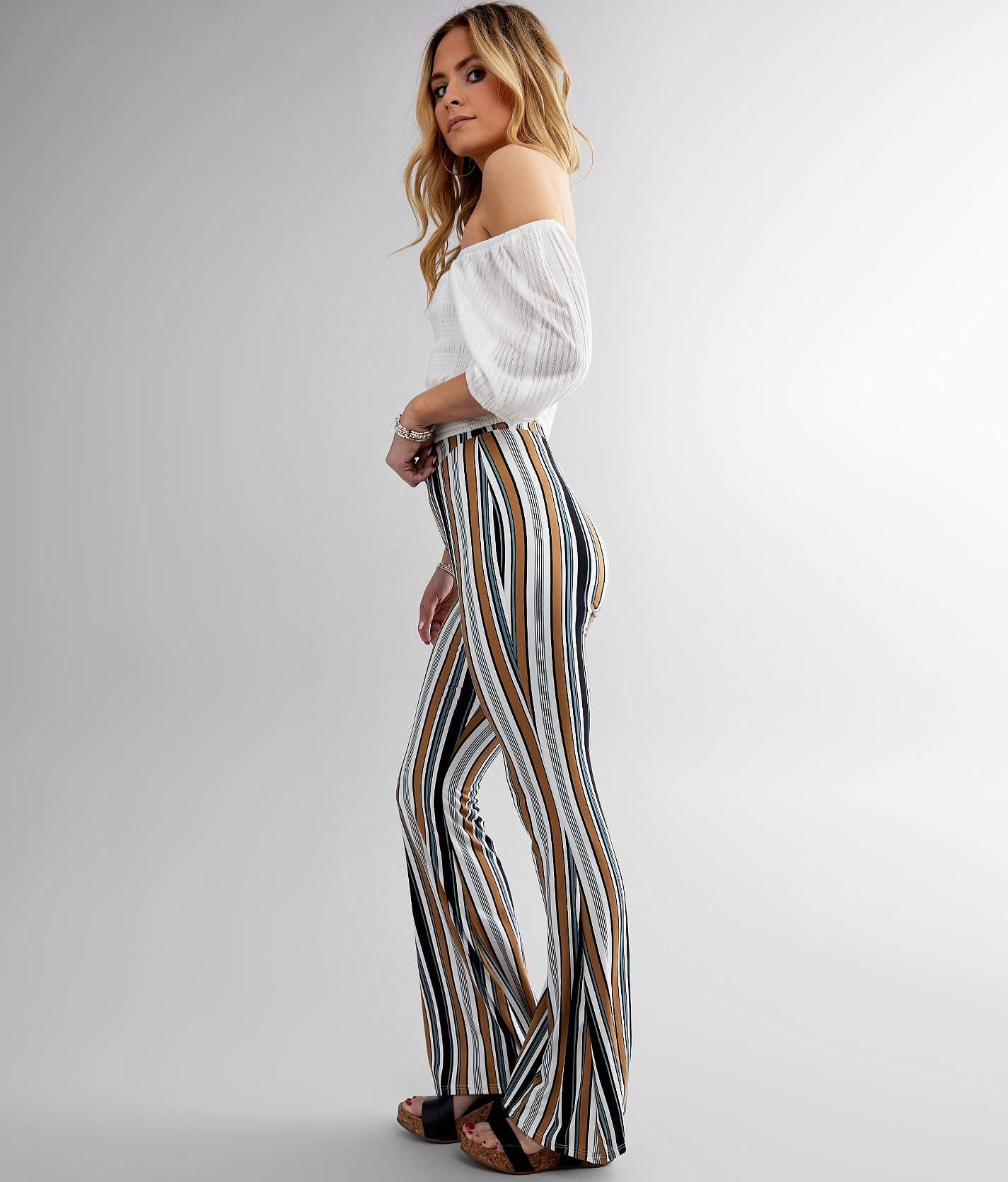 striped pants flare