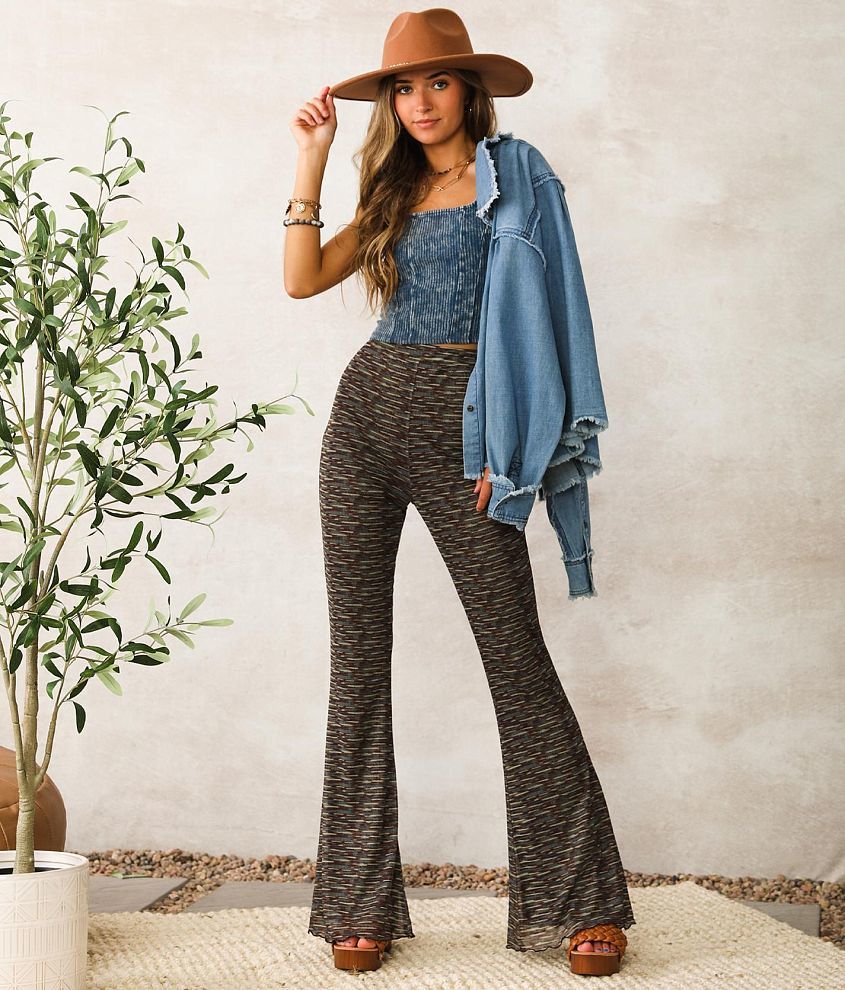 Willow &#38; Root Mesh Flare Stretch Pant front view