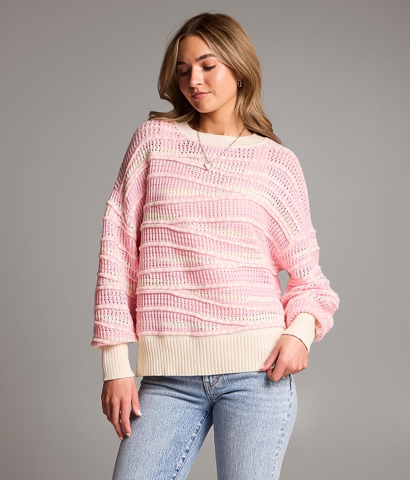 Checker Striped Sweater