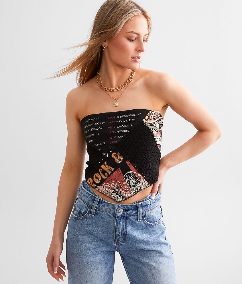 Gilded Intent Rock & Roll Cropped Tube Top
