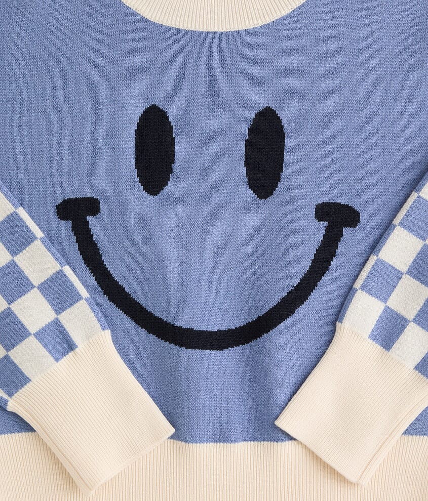 Girls - Smiley Checker Sweater