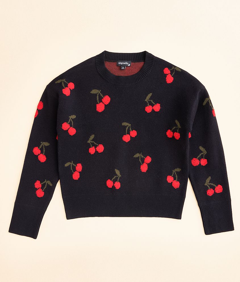 Girls - Originality Cherry Sweater front view