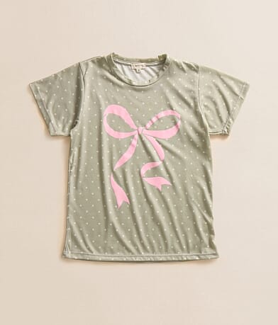 Girls - Polka Dot Bow T-Shirt