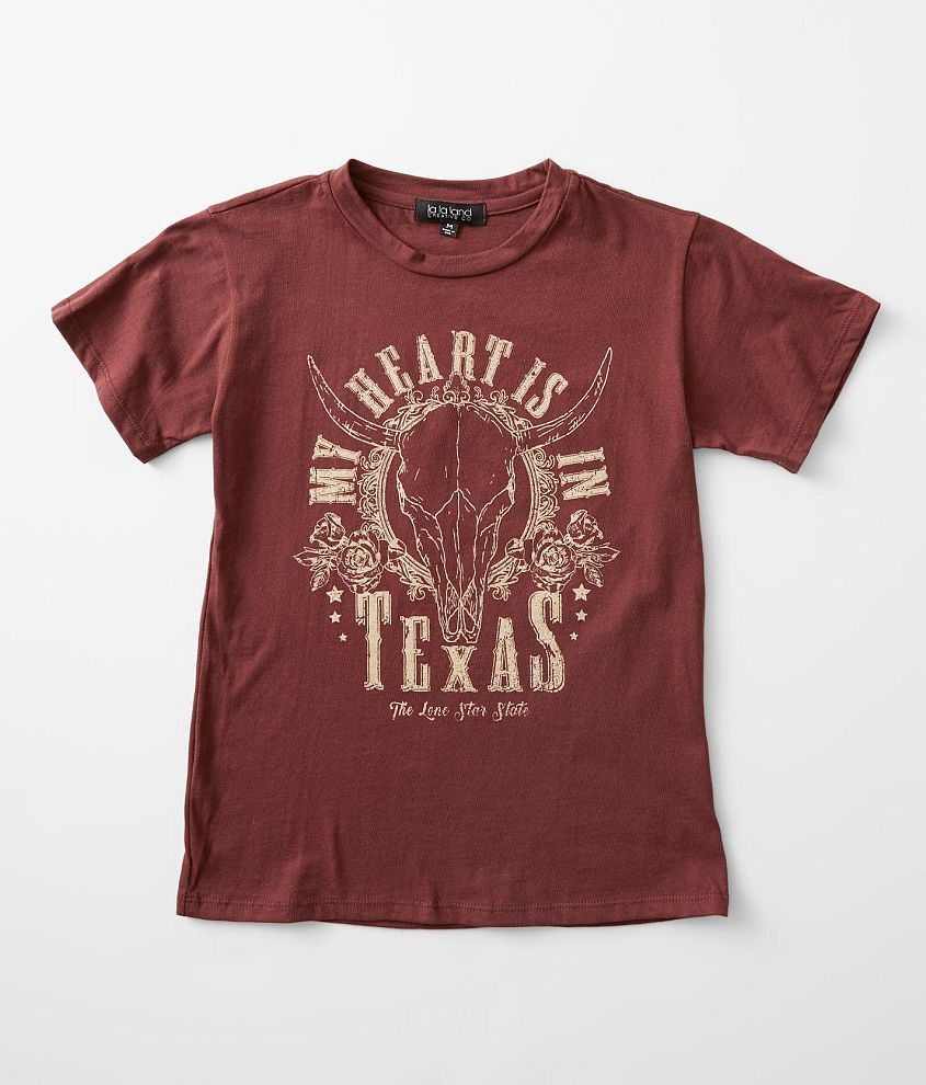 Girls - La La Land My Heart Is In Texas T-Shirt front view