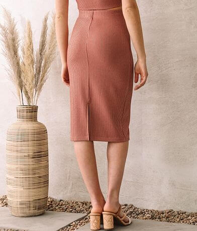 Willow &amp; Root Fitted Pencil Skirt BACK