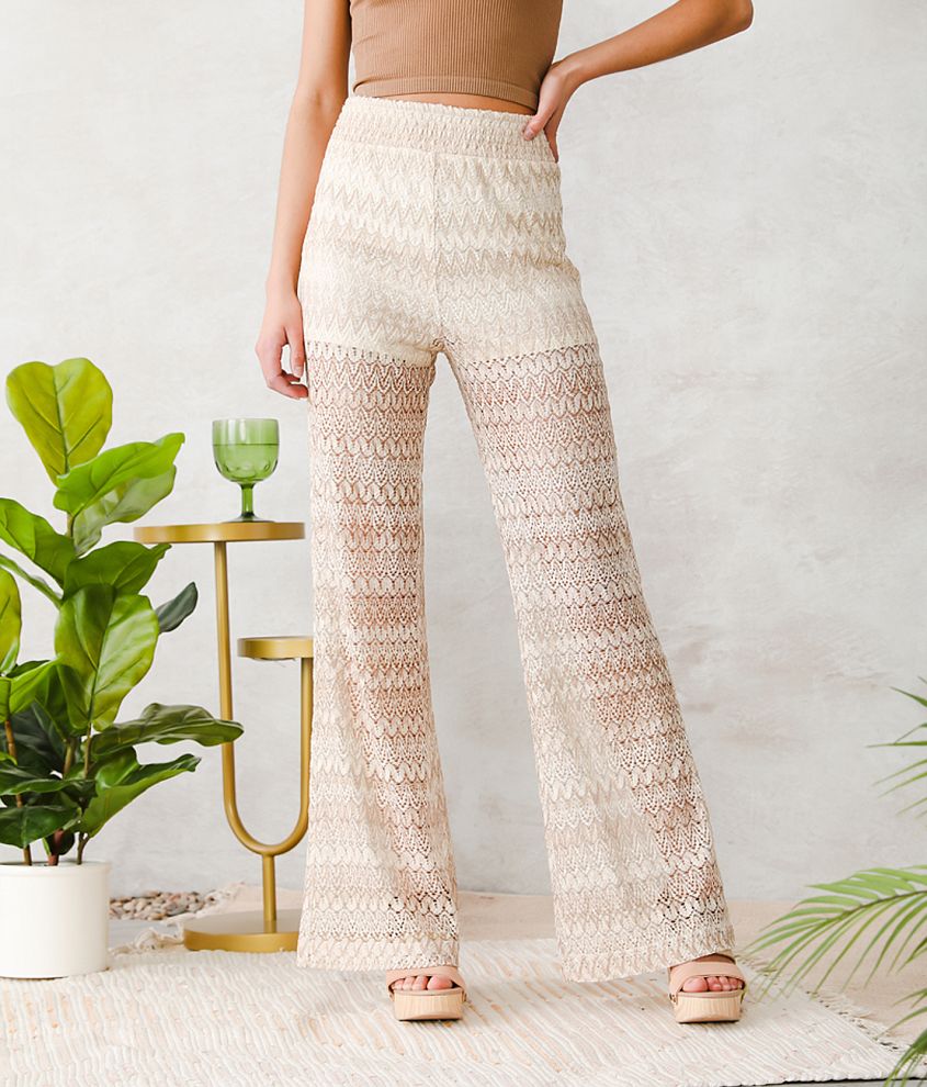 Willow &#38; Root Chevron Lace Pant front view