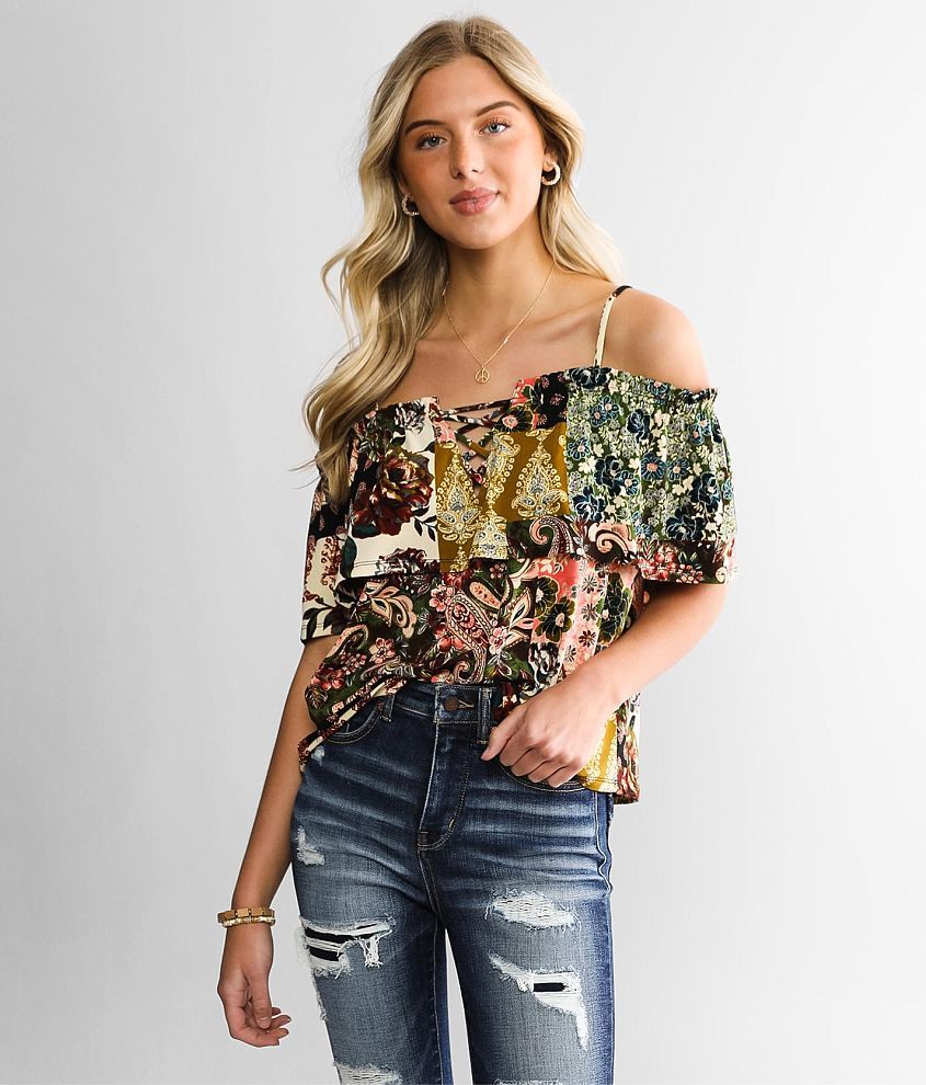 Buckle off the online shoulder tops