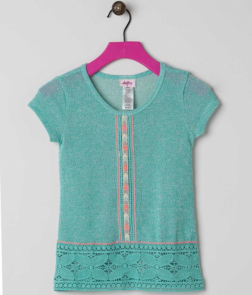 Girls - Daytrip Open Weave Top front view