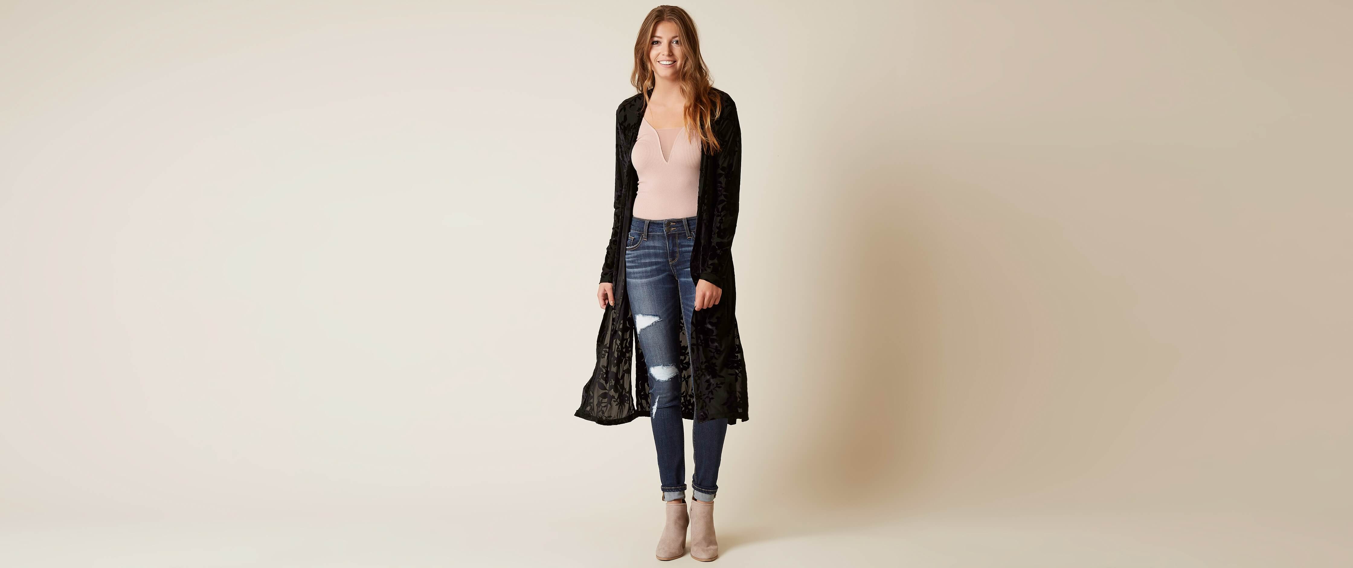 velvet duster cardigan