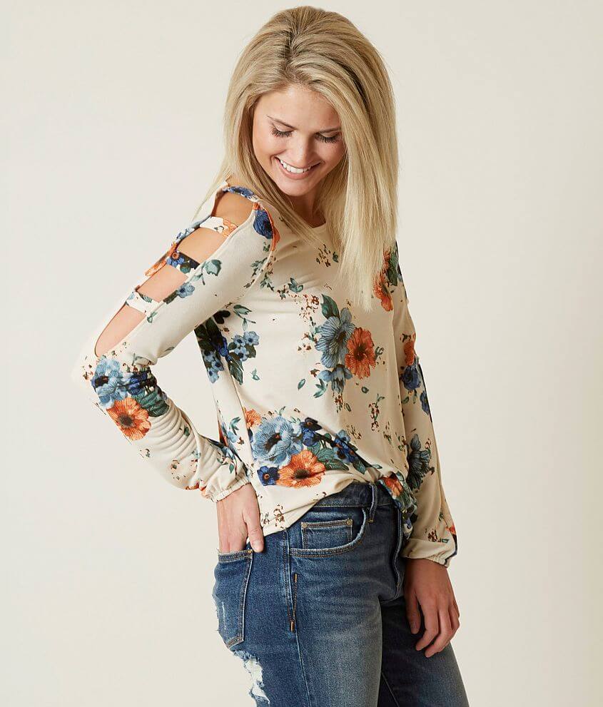 Daytrip Floral Blouse - Women's Shirts/Blouses in Beige