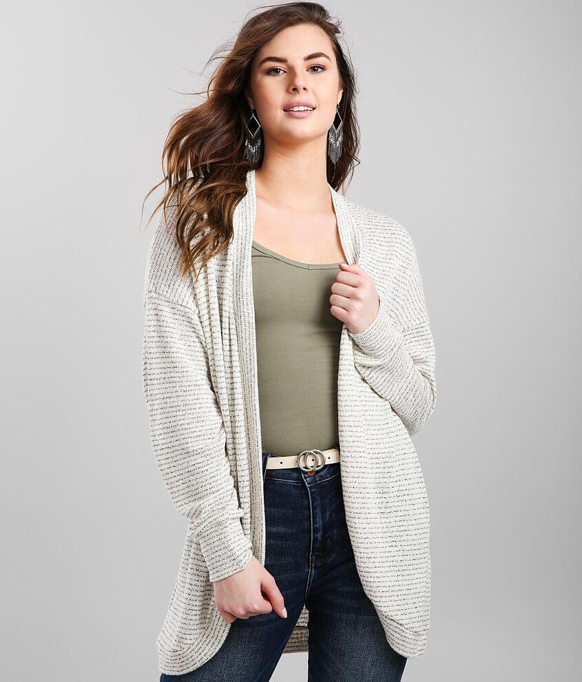 Daytrip Striped Sweater Knit Cardigan front view
