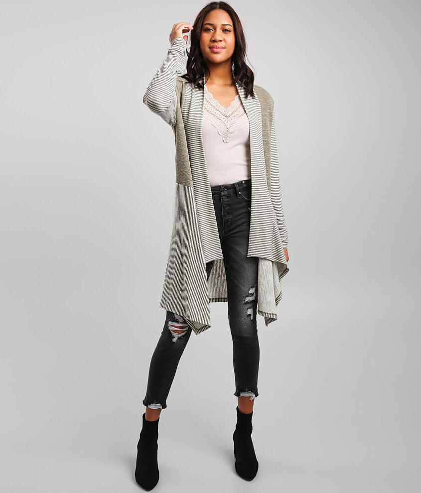 Daytrip Color Block Striped Cardigan