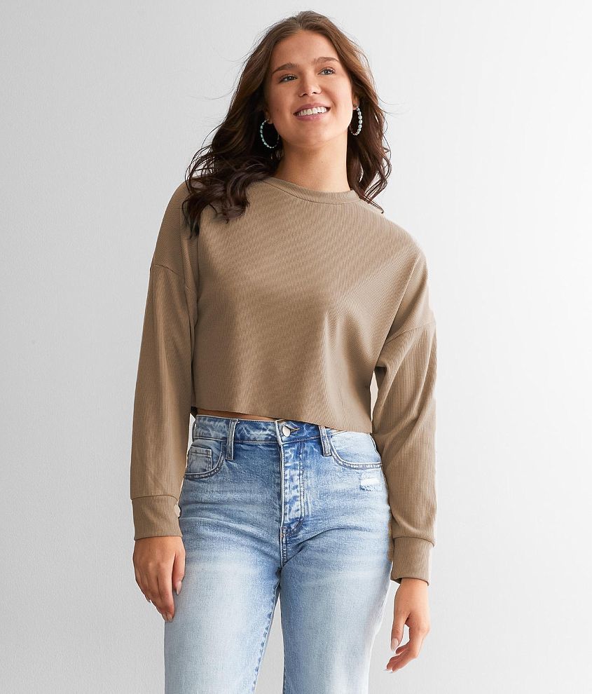 FITZ + EDDI Cropped T-Shirt - Women's T-Shirts in Mocha