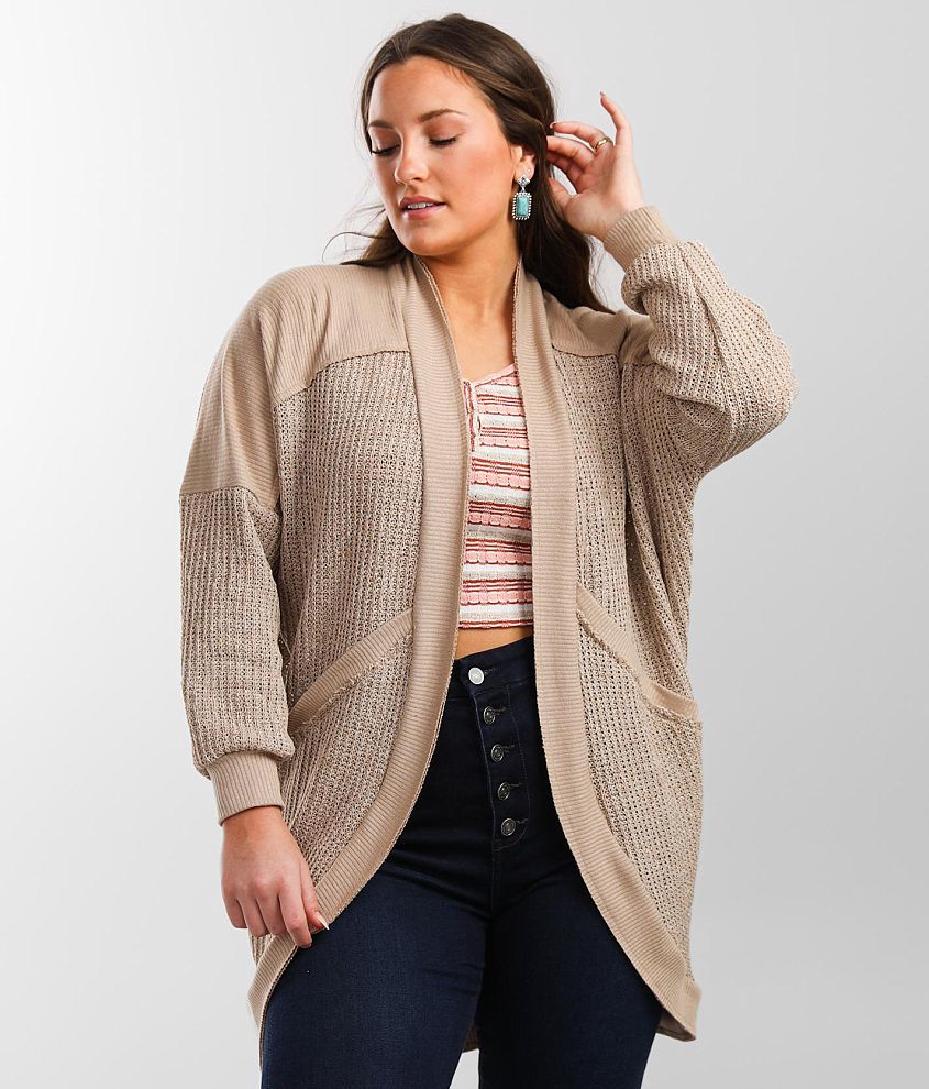 Pieced Cardigan Sweater