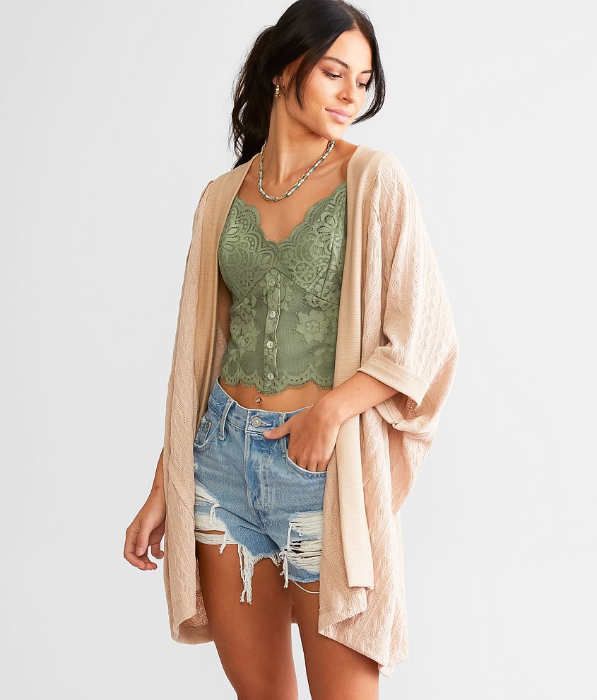 Daytrip Cable Knit Cardigan - Women's Sweaters in Stone | Buckle