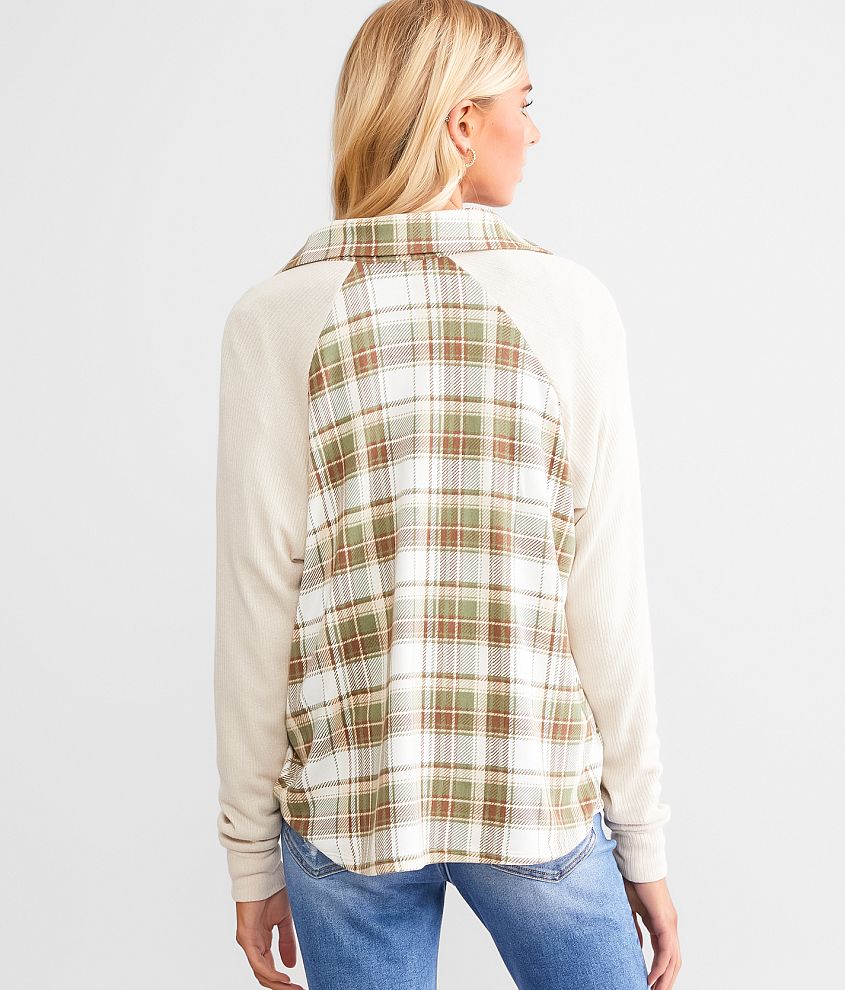 Plaid Knit Shirt