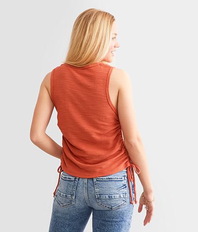 BKE Cinch Tie Tank Top back view