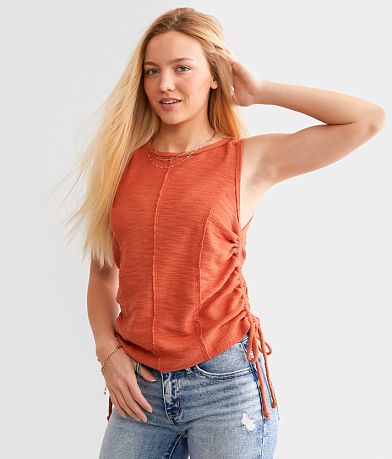 BKE Cinch Tie Tank Top front view