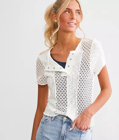 トップス Khoki 19aw patchwork shirt size2 Gimmicks Patchwork Quilted Shirt - Women's Shirts & Blouses