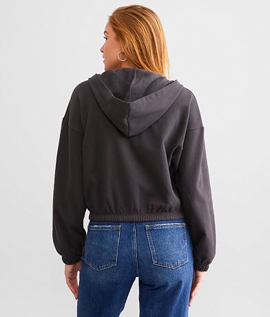 BKE Fleece Cropped Hoodie back view