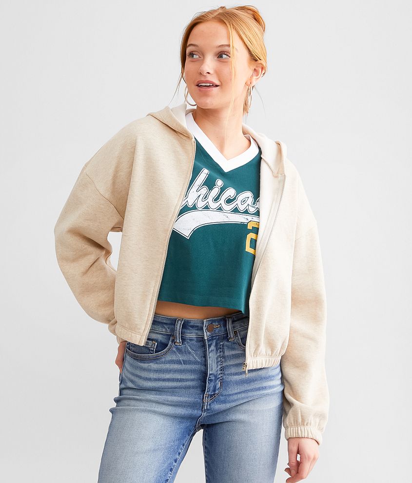 BKE Fleece Cropped Hoodie