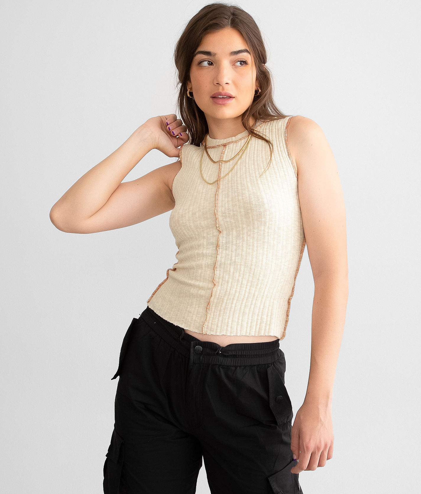 Gilded Intent Exposed Seam Tank Top - Women's Tank Tops in