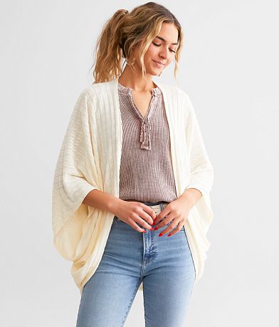 Daytrip Pointelle Cocoon Cardigan full left side view
