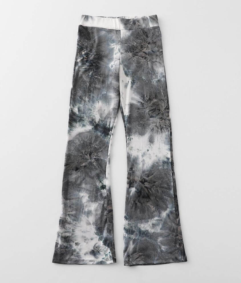 Girls -Daytrip Tie Dye Stretch Flare Pant - Girl's Pants in Black White ...